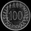 100 Markkaa de Plata Finlandeses (Reverso)