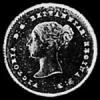 2 Peniques de Plata Británicos de Victoria (Anverso)