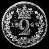 2 Peniques de Plata Británicos de Victoria (Reverso)