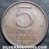 Olav V Norwegian Bronze 5 Øre (Reverse)