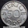 Carl XVI Gustaf Swedish 50 Öre (Reverse)