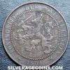 Wilhelmina I Dutch Bronze 2 and a Half Cents (Obverse)