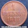 Ernest Augustus Hannover 1 Pfennig (Reverse)