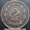 Mexican Bronze 2 Centavos (Reverse)
