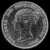 Medio Farthing "Young Head" Británico de Victoria (Anverso)
