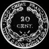 20 Céntimos de Plata de la Indochina Francesa (Reverso)