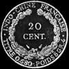 20 Céntimos de Plata de la Indochina Francesa (Reverso)