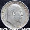 Edward VII British Silver Threepence (Obverse)