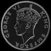 Media Corona de Plata de Rodesia de Sur de Jorge VI (Anverso)