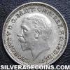 George V British Silver Threepence (.500) (Obverse)