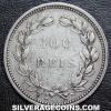 100 Reis de Plata Portugueses de Carlos I (Reverso)