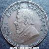 South African Bronze "ZAR" Penny (Obverse)