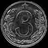 3 Halers Checoslovacos (Reverso)