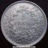 French Silver 5 Francs (Hercules) (Reverse)