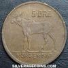 Olav V Norwegian Bronze 5 Øre (Reverse)
