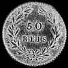 50 Reis de Plata Portugueses de Pedro V (Reverso)