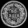 50 Reis de Plata Portugueses de Carlos I (Reverso)