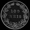 100 Reis de Plata Portugueses de Luis I (Reverso)