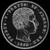 200 Reis de Plata Portugueses de Pedro V (Anverso)