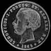 200 Reis de Plata Portugueses de Luis I (Anverso)