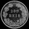 200 Reis de Plata Portugueses de Luis I (Reverso)