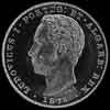 200 Reis de Plata Portugueses de Luis I (Anverso)