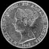 500 Reis de Plata Portugueses de María II (Anverso)