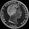 500 Reis de Plata Portugueses de Pedro V (Anverso)