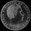 500 Reis de Plata Portugueses de Pedro V (Anverso)