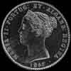 1000 Reis de Plata Portugueses de María II (Anverso)