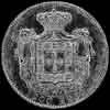 1000 Reis de Plata Portugueses de Carlos I (Reverso)