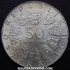 Austrian Silver 50 Schillings (Salzburg Cathedral) (Obverse)
