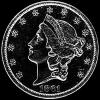 20 Dólares de Oro "Liberty Head Double Eagle" Estadounidenses (TWENTY D) (Anverso)