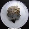Elizabeth II Australian Dollar 1 Ounce Silver (Lunar II: Rooster) (Obverse)