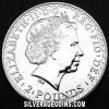 Elizabeth II 2 Pounds 1 Ounce Silver Britannia (Wave) (Obverse)