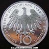 German Federal Republic Silver 10 Marks (Hildegard von Bingen) (Obverse)