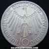 German Federal Republic Silver 10 Marks (Munich Olympics) (Obverse)