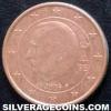 Albert II Belgian Euro Cent (Obverse)