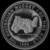 Elizabeth II Australian 100 Dollars 1 Ounce Gold Nugget (Reverse)