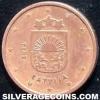 Céntimo de Euro Letón (Anverso)