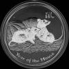 Dólar Australiano de 1 Onza de Plata de Isabel II (Lunar II: Rata) (Reverso)