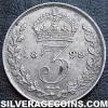 Victoria British Silver "Widow Head" Threepence (Reverse)