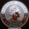 Elizabeth II Australian Dollar 1 Ounce Silver Kookaburra (Obverse)