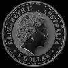 Cucaburra de Dólar Australiano de 1 Onza de Plata de Isabel II (Anverso)