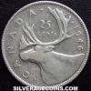 George VI Canadian Silver 25 Cents (Reverse)