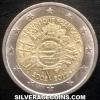 2 Euros Franceses (Aniversario del Euro) (Anverso)