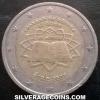 2 Euros Irlandeses (Tratado de Roma) (Anverso)