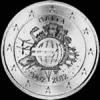 2 Euros Malteses (Aniversario del Euro) (Anverso)