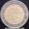 2 Euros Neerlandeses de Beatriz (Aniversario de la UEM) (Anverso)