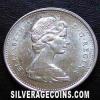 Elizabeth II Canadian Silver 25 Cents (Obverse)